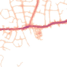 Daytime road noise heatmap for SK6 4DL