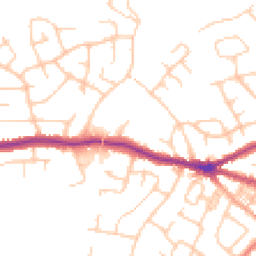 Daytime road noise heatmap for SK6 6DW