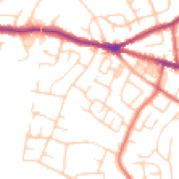 Daytime road noise heatmap for SK6 6EQ