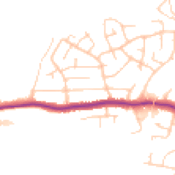 Daytime road noise heatmap for SK6 6JE