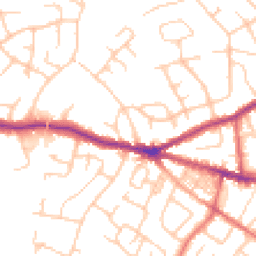 Daytime road noise heatmap for SK6 6LJ