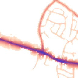 Daytime road noise heatmap for SK6 8AB