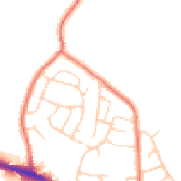 Daytime road noise heatmap for SK6 8AN