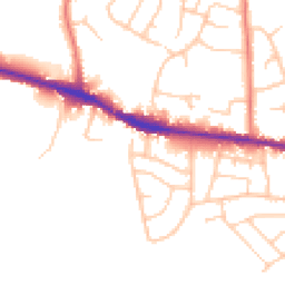 Daytime road noise heatmap for SK6 8BL
