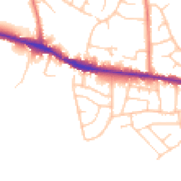 Daytime road noise heatmap for SK6 8BN