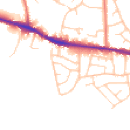 Daytime road noise heatmap for SK6 8BS