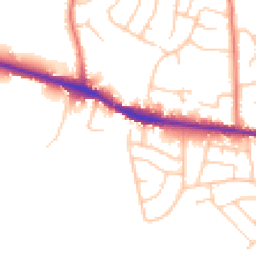 Daytime road noise heatmap for SK6 8BW