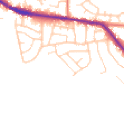 Daytime road noise heatmap for SK6 8DB
