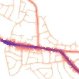 Daytime road noise heatmap for SK6 8DZ