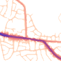 Daytime road noise heatmap for SK6 8EN
