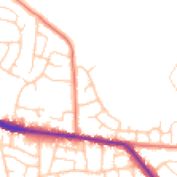 Daytime road noise heatmap for SK6 8EQ