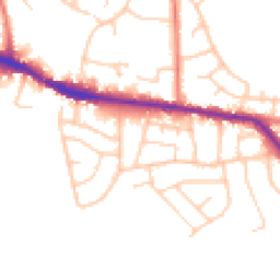 Daytime road noise heatmap for SK6 8HL