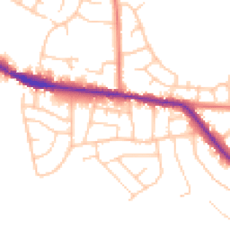 Daytime road noise heatmap for SK6 8HR