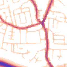 Daytime road noise heatmap for SK7 1AB