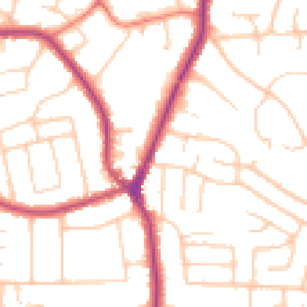 Daytime road noise heatmap for SK7 1AH