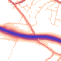Daytime road noise heatmap for SK7 1AR