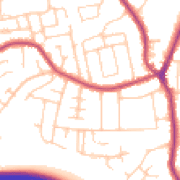 Daytime road noise heatmap for SK7 1BQ