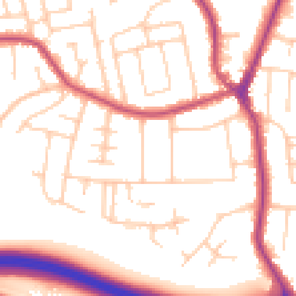 Daytime road noise heatmap for SK7 1BR