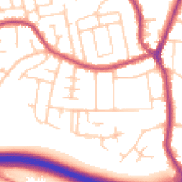 Daytime road noise heatmap for SK7 1BS