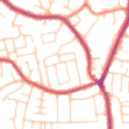 Daytime road noise heatmap for SK7 1DE