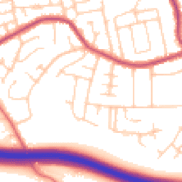 Daytime road noise heatmap for SK7 1DL