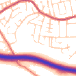 Daytime road noise heatmap for SK7 1DN