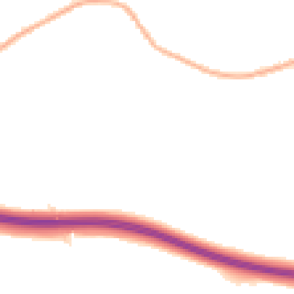 Night-time road noise heatmap for SK7 1DN