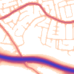 Daytime road noise heatmap for SK7 1DT