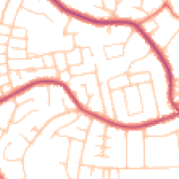 Daytime road noise heatmap for SK7 1EF