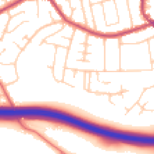 Daytime road noise heatmap for SK7 1HW