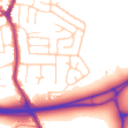 Daytime road noise heatmap for SK7 1NB