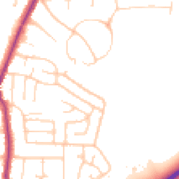 Daytime road noise heatmap for SK7 1NR