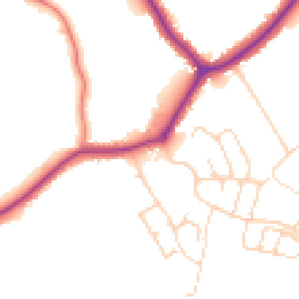 Daytime road noise heatmap for SK7 1QP