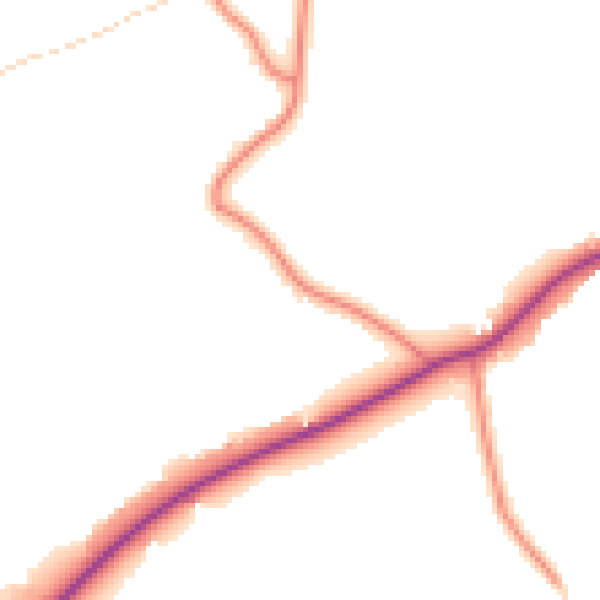 Daytime road noise heatmap for SK7 1RQ