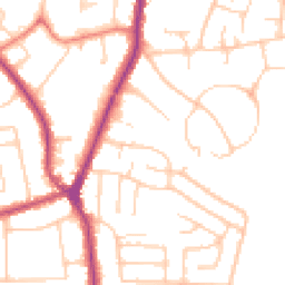 Daytime road noise heatmap for SK7 2DW