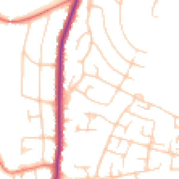 Daytime road noise heatmap for SK7 2JH
