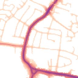 Daytime road noise heatmap for SK7 3BS