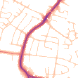 Daytime road noise heatmap for SK7 3BW