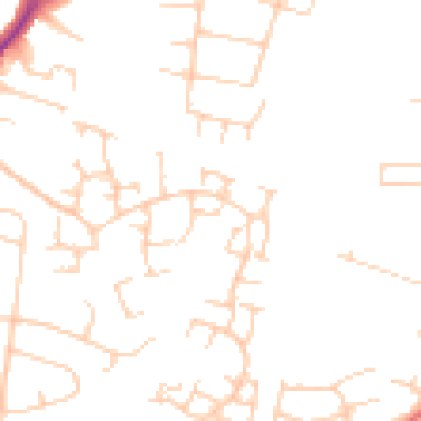Daytime road noise heatmap for SK7 3DE