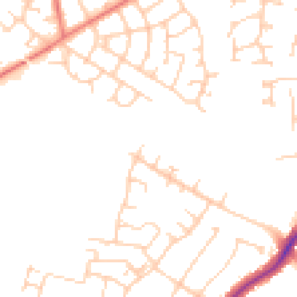 Daytime road noise heatmap for SK7 3DX