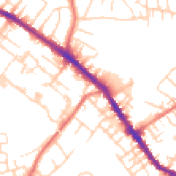 Daytime road noise heatmap for SK7 4AJ