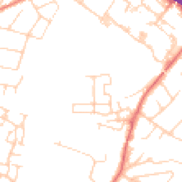 Daytime road noise heatmap for SK7 5EB