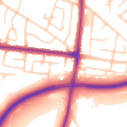 Daytime road noise heatmap for SK7 6DL