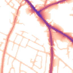 Daytime road noise heatmap for SK7 6JZ