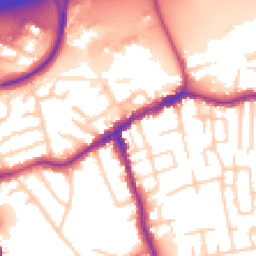 Daytime road noise heatmap for SK8 1AA