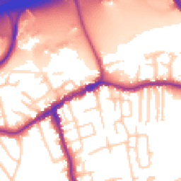 Daytime road noise heatmap for SK8 1AX