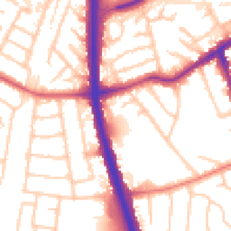 Daytime road noise heatmap for SK8 1BA