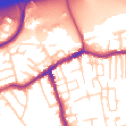 Daytime road noise heatmap for SK8 1BJ