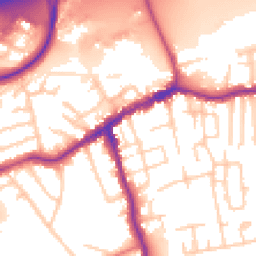 Daytime road noise heatmap for SK8 1BP