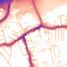 Daytime road noise heatmap for SK8 1BW